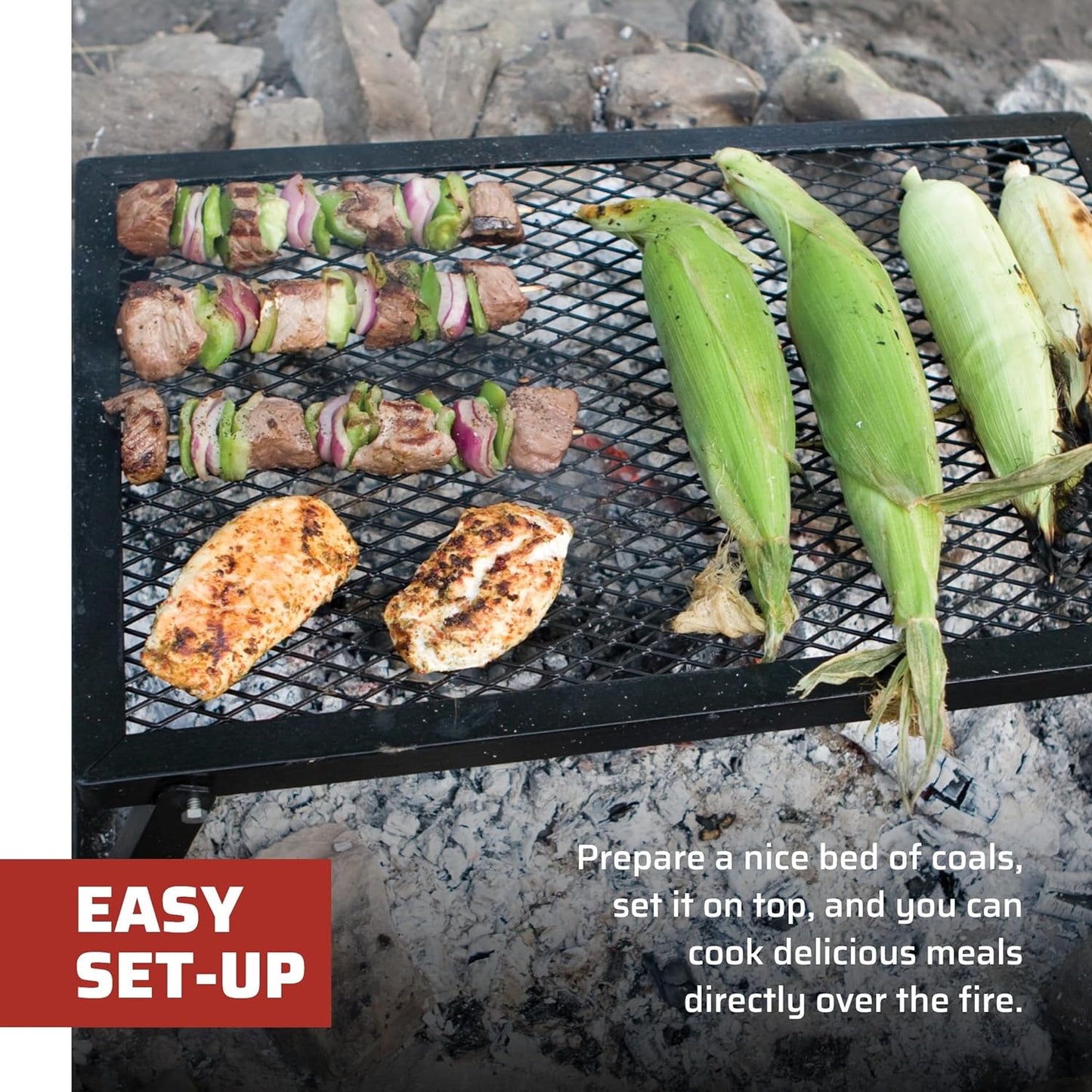 Portable Folding Over The Fire Grill 