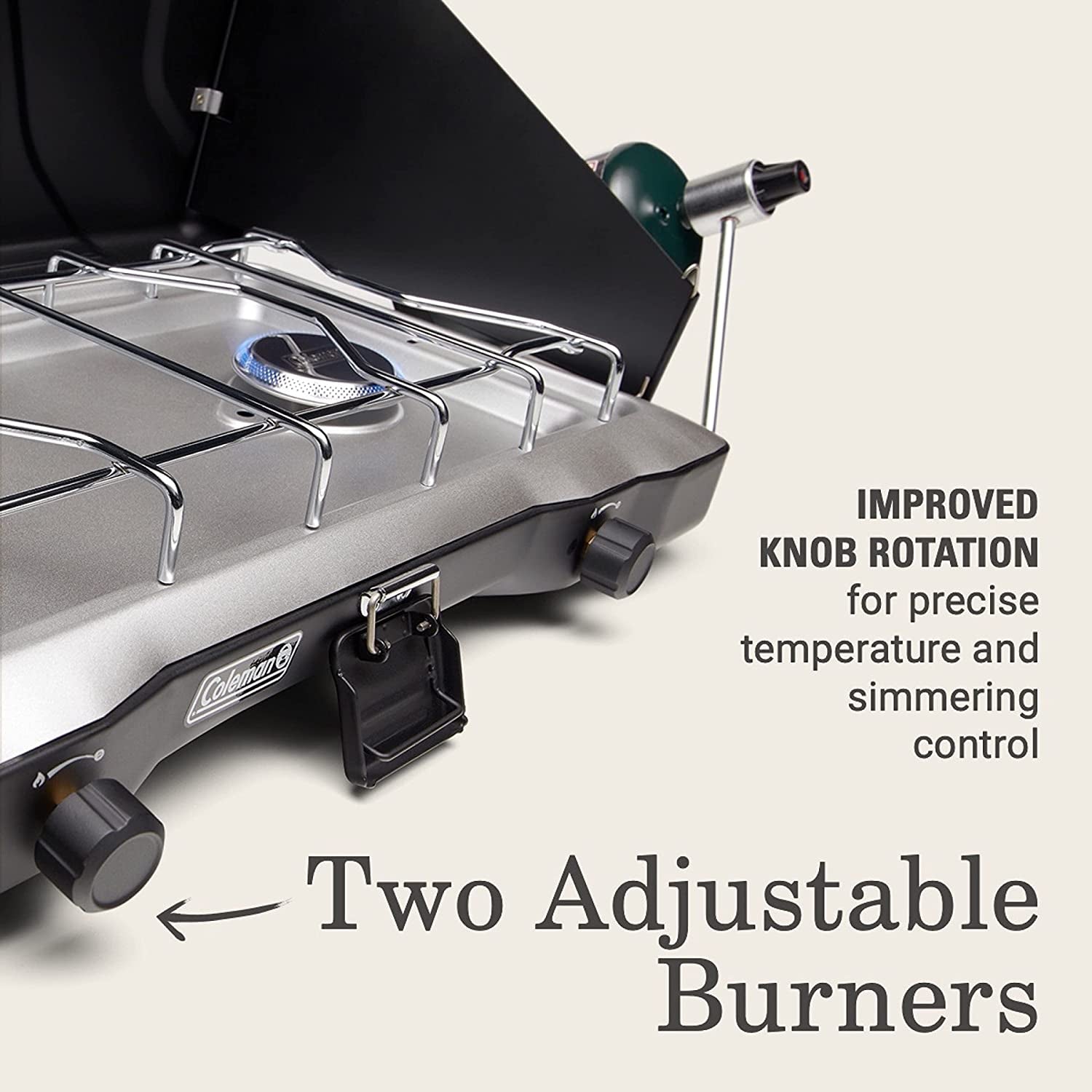 Portable 2-Burner Propane Camping Stove