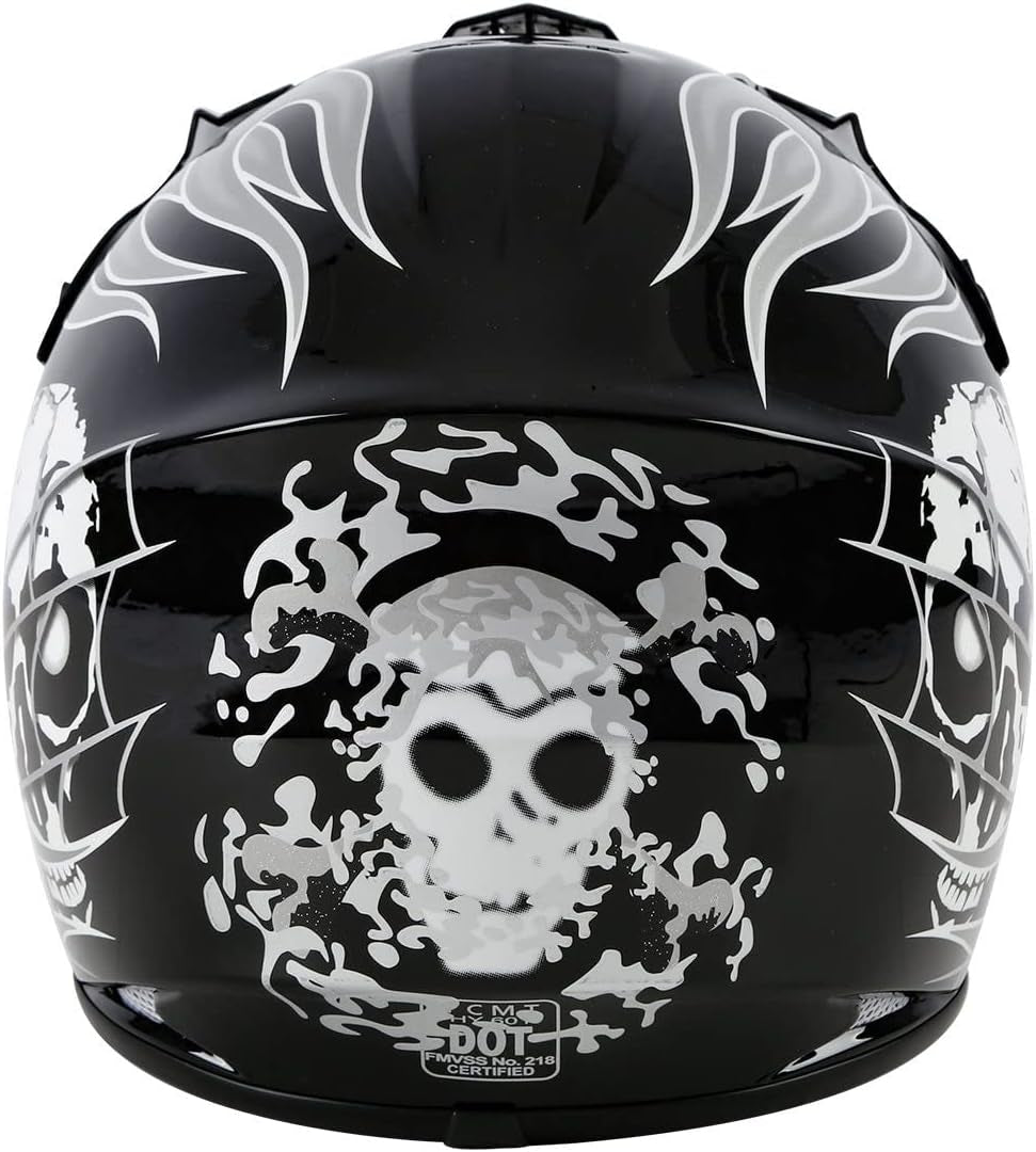 DOT Certified Youth/Kids Motorcycle Helmet with Accessories 