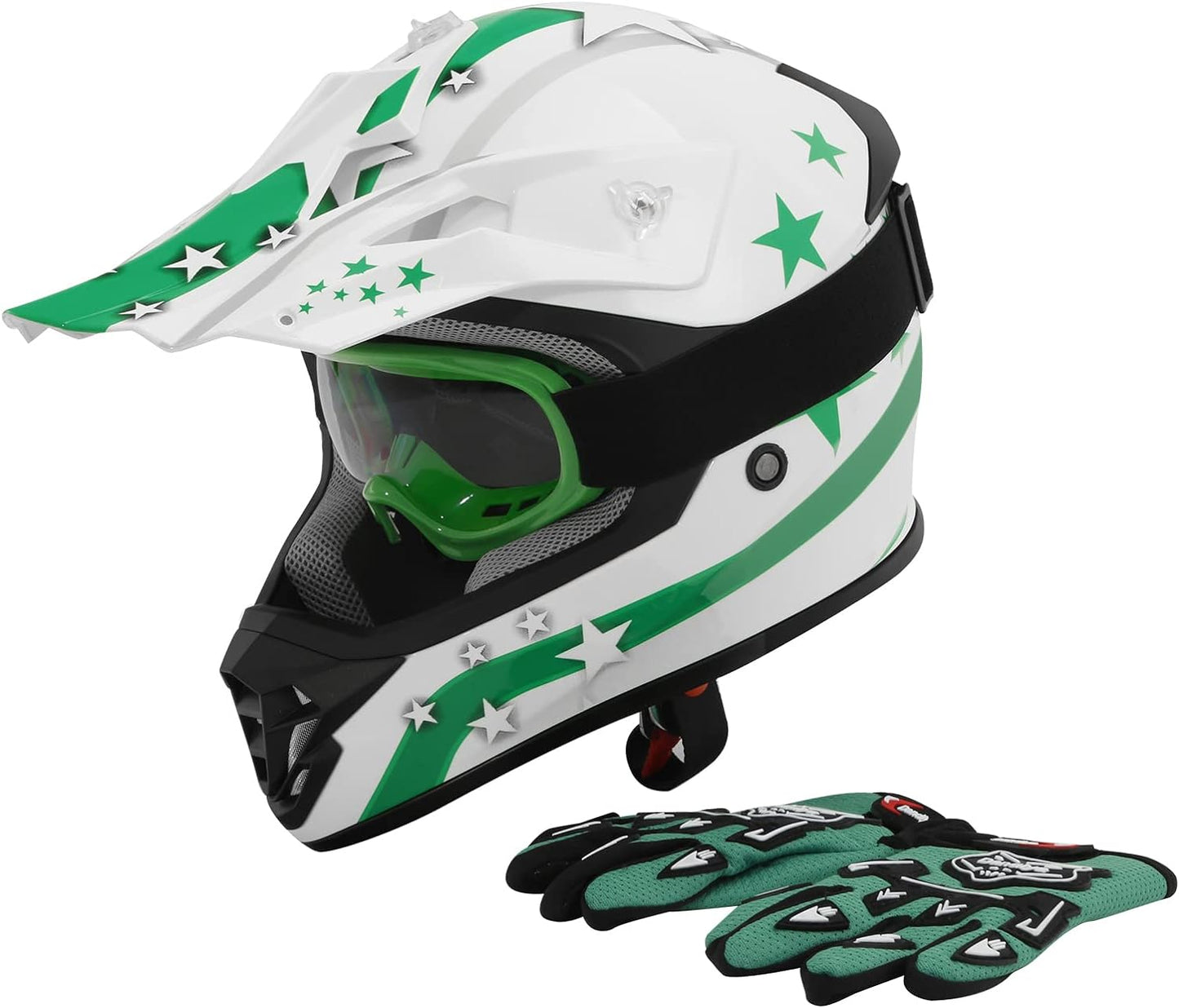 DOT Certified Youth/Kids Motorcycle Helmet with Accessories 