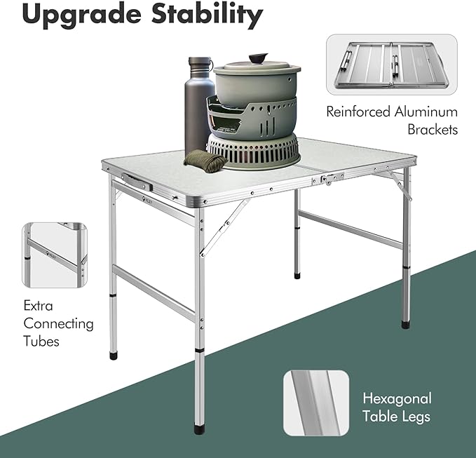  Portable Lightweight 3 Ft. Folding Camp Table 