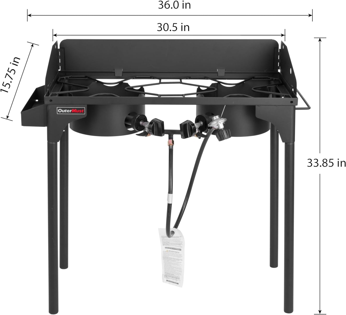 Heavy Duty Double Burner Outdoor Gas Stove 