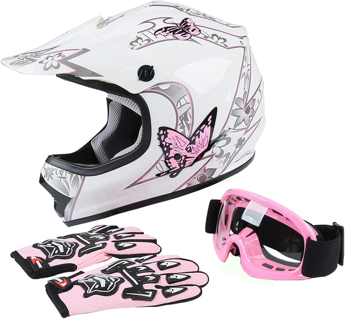 DOT Certified Youth/Kids Motorcycle Helmet with Accessories 