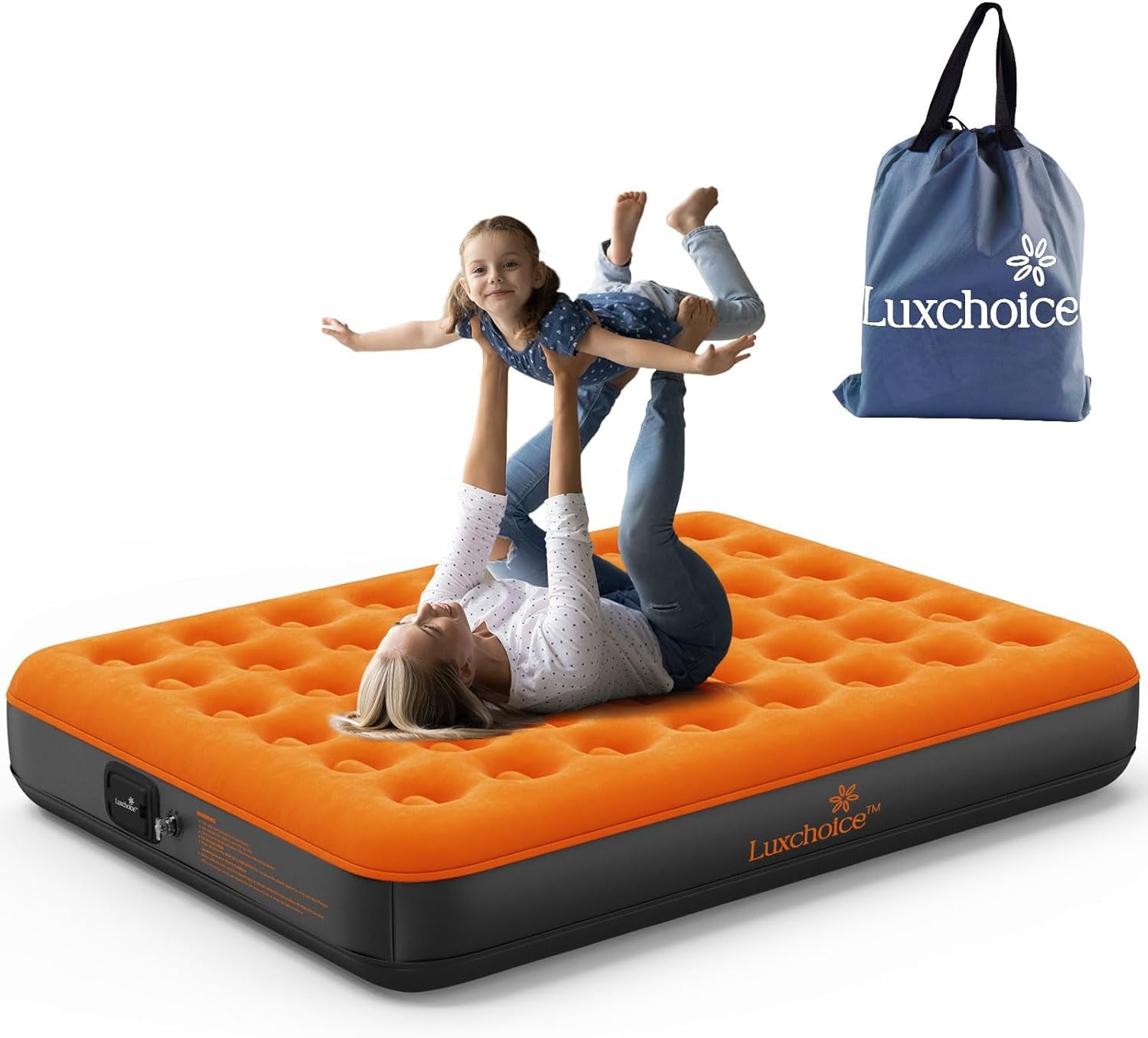  Queen Air Mattress with Built-In Rechargeable Pump 