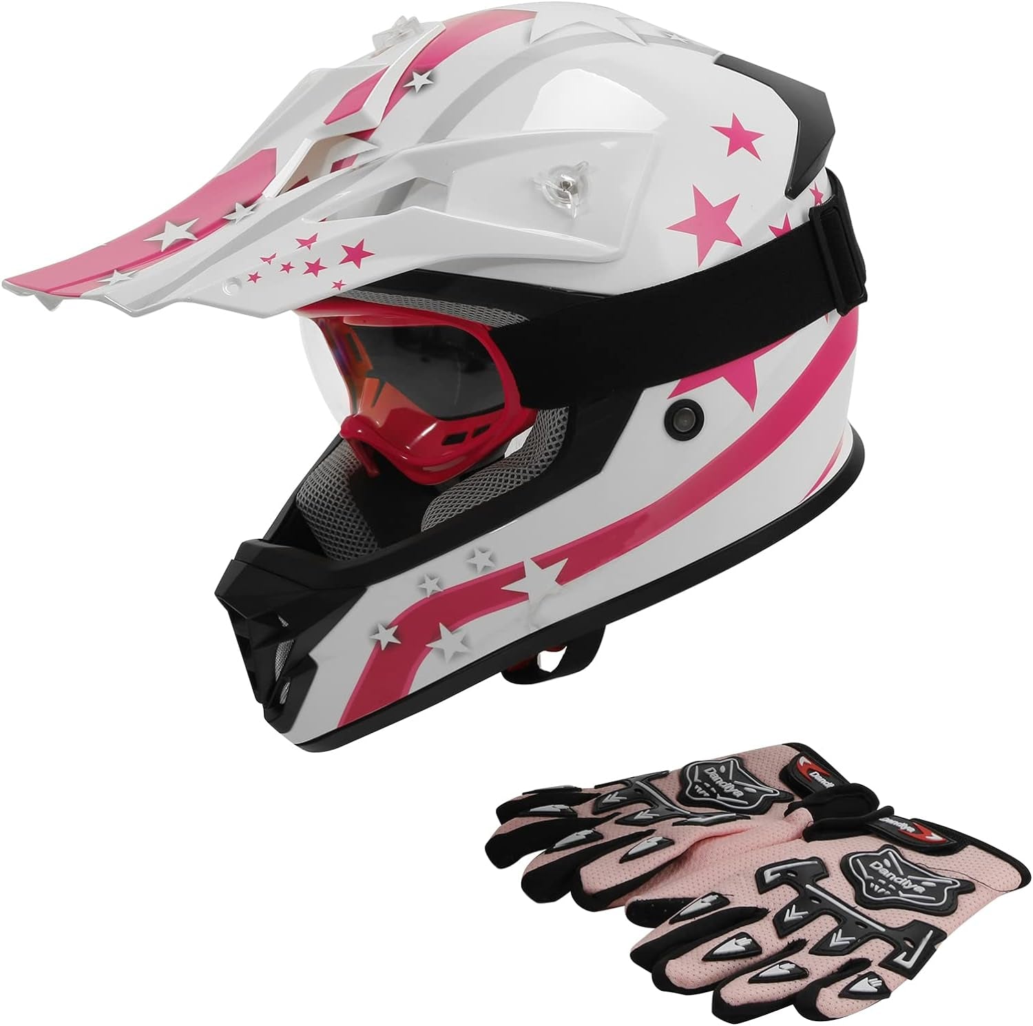 DOT Certified Youth/Kids Motorcycle Helmet with Accessories 