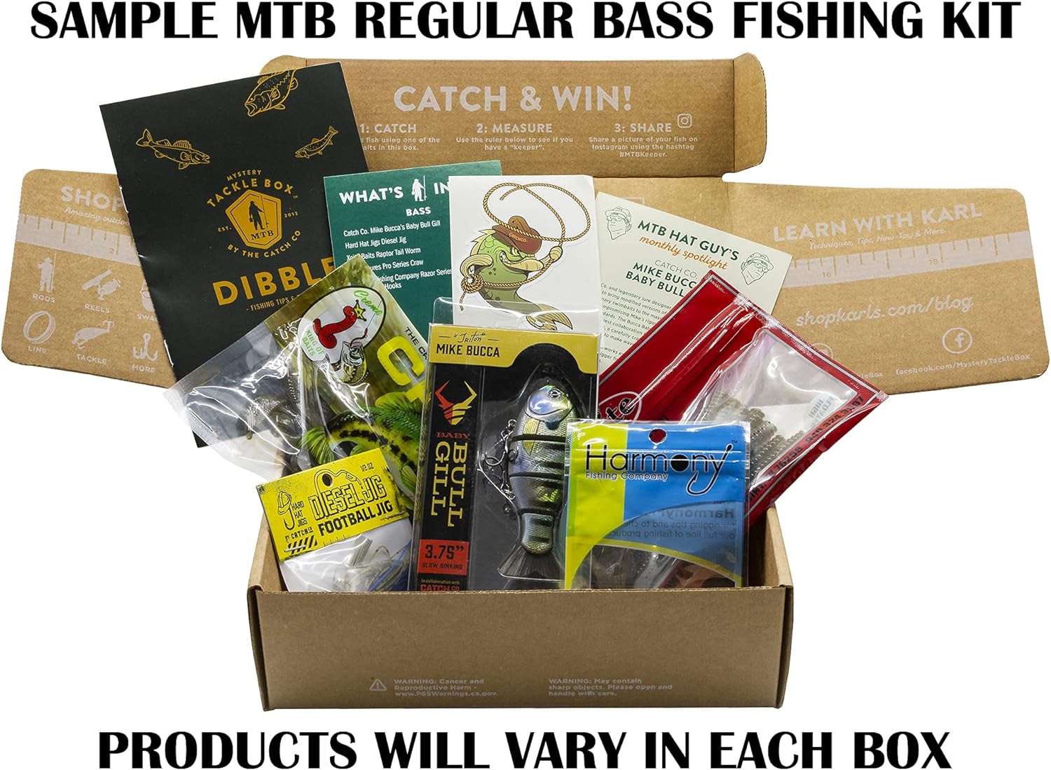 Freshwater Largemouth and Smallmouth Bass Lures Fishing Kit