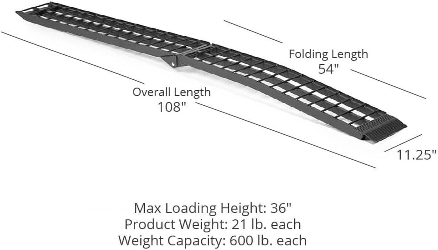 9' Arched Folding ATV Loading Ramps 