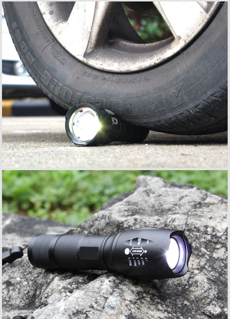 Super-Bright LED Tactical Flashlight, 2 Pack