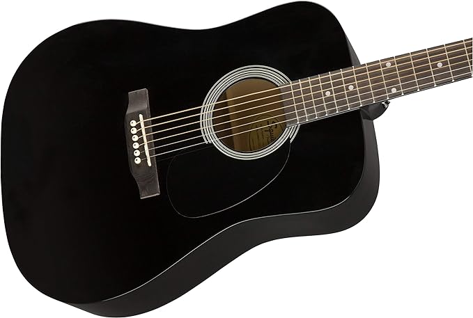 Black Dreadnought Acoustic Guitar Bundle 