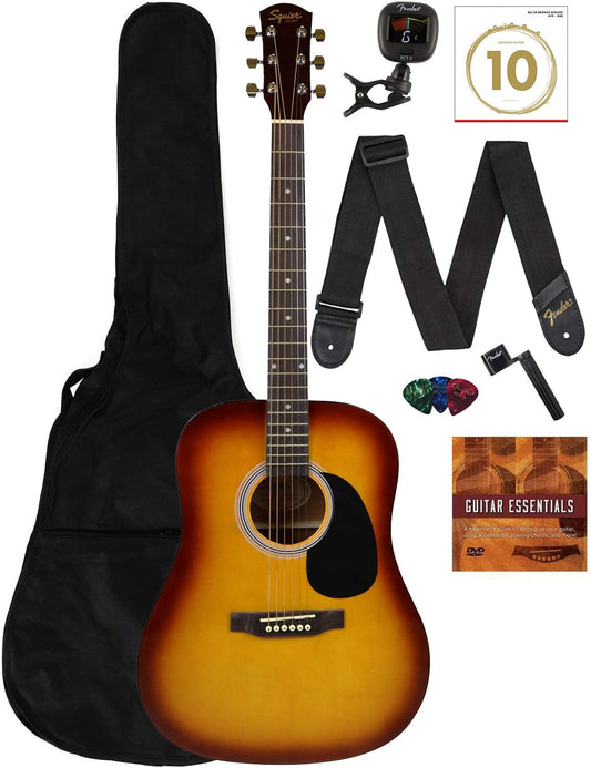 Sunburst Dreadnought Acoustic Guitar Bundle 