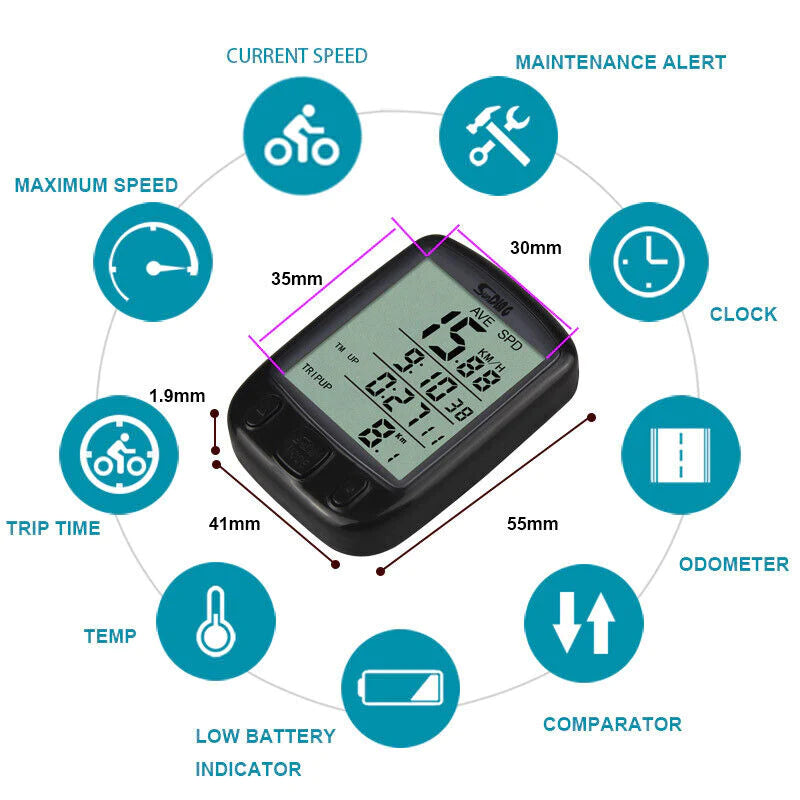 Waterproof Digital Bicycle Speedometer 