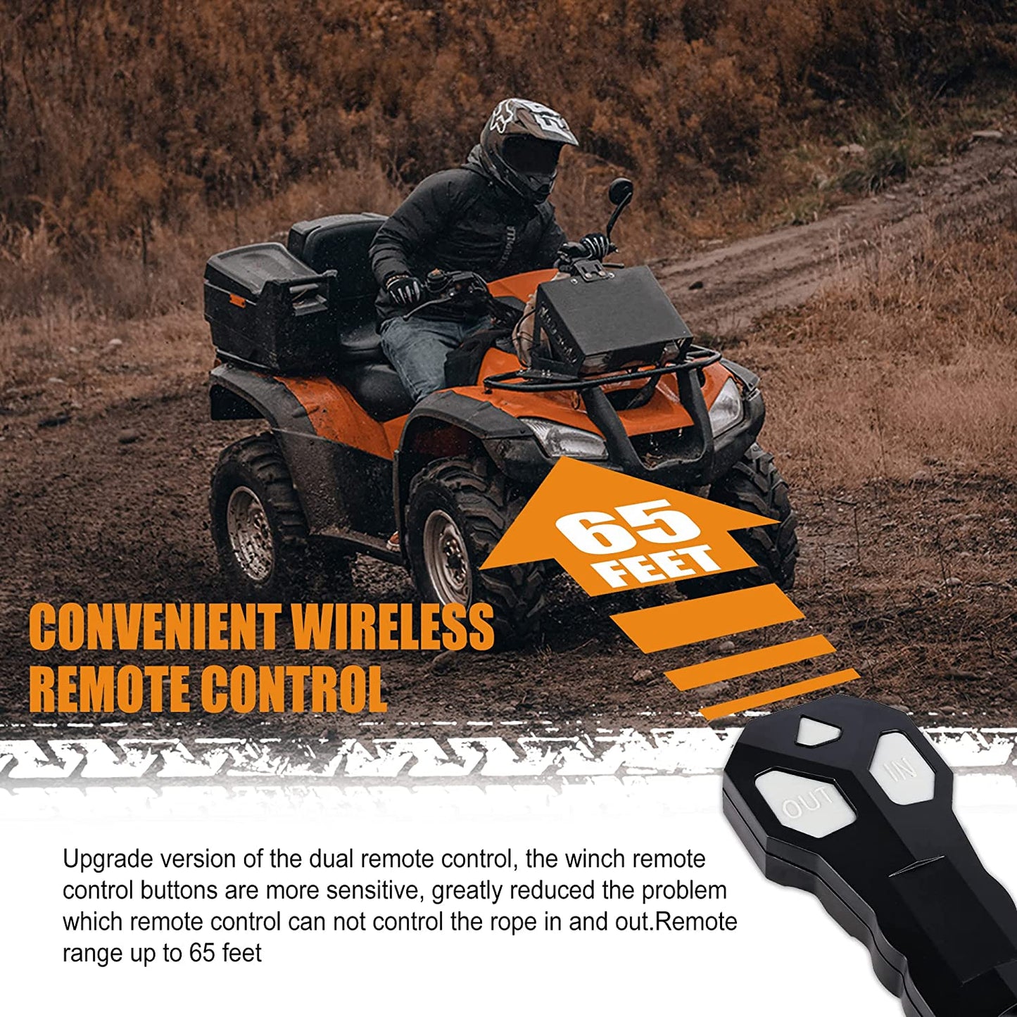 4500 Lb. Waterproof ATV/UTV Winch 